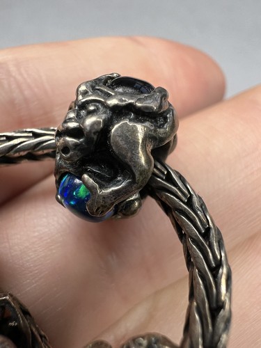 Rare Sterling Silver LAA TROLLBEADS Beads 7.5” Charm Bracelet W/ 7 LAA 925 BEADS - Picture 21 of 24