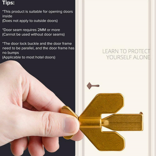Tragbare Reise Sicherheit Sicherheit Türschloss Hotel Einbruchschutz Schnalle - Bild 5 von 13