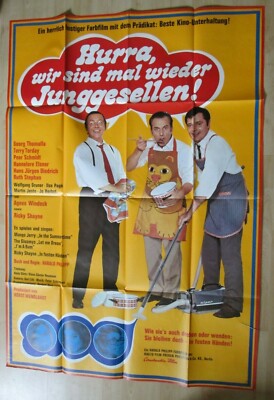 Filmplakat - Hurra, wie sind mal wieder Junggesellen ! ( Terry Torday ) DINA0