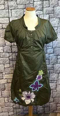 Escada Sport Kleid Gr.40 Grün Tragbar DE 36/38 MASSE BESCHTEN ! 6G71