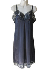 NWOT Vintage NEVER WORN Black Lorraine Full Slip w/Lace Sz 36 Tall