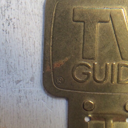 TV Guide Bookmark Brass Page Marker 4" Vintage Advertising - Picture 5 of 7