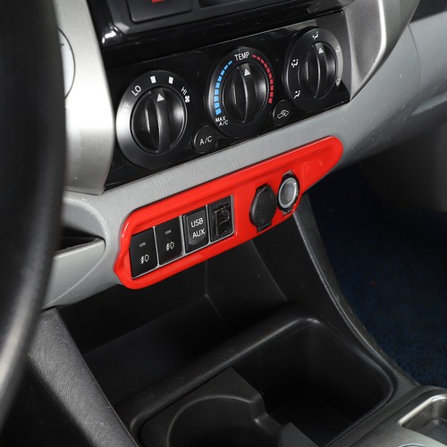 Accesorios de modificación de decoración interior rojo para Toyota Tacoma 2011-2015 - Imagen 37 de 68