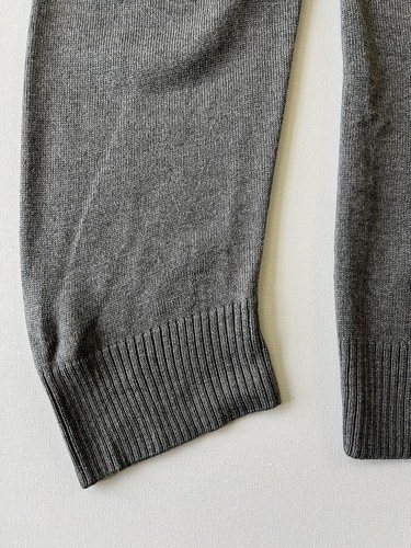 BANANA REPUBLIC Mens Large Grey 1/4 Zip Pullover Sweater Cashmere Blend 0020 - Picture 5 of 12