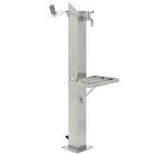  Wassersäule Edelstahl 95 cm Wasserzapfstelle Wasserzapfsäule Brunnen vidaXL