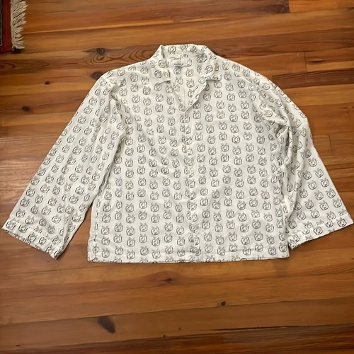 Playboy TV Vintage White Pajama Set with Logo Novelty Print Mens Size L/XL Bunny - Picture 7 of 14