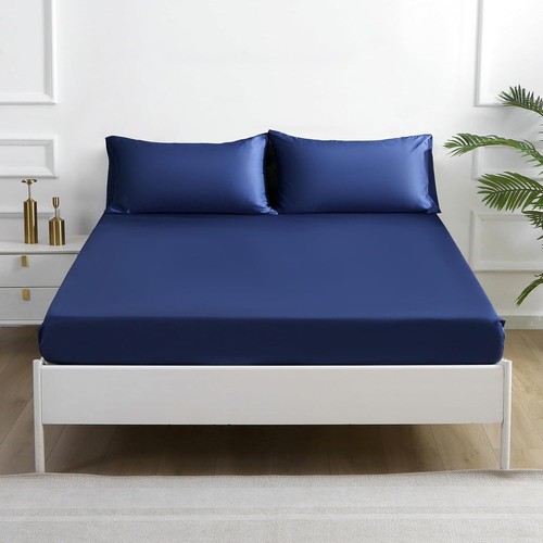 Silky Soft King Eucalyptus Lyocell Sheet Set - 4 Pieces for Year-Round Comfort - Picture 8 of 9