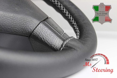 FUR ACURA TL 95-01 SCHWARZE LEDER-LENKRAD ABDECKUNG HELLGRAU STICH - Picture 3 of 5