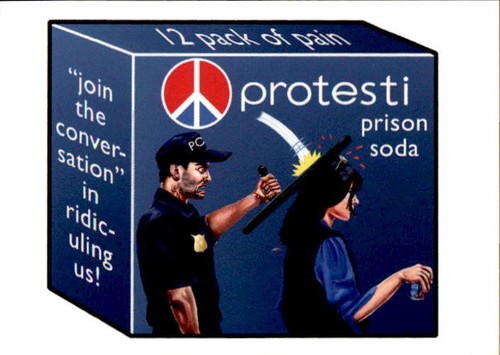 2017 Garbage Pail Kids Network Spews 32 Protesti Prison Soda Wacky Packages /176 - Picture 1 of 2