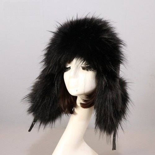 Hombres Mujeres Ushanka Soldado Ruso Sombrero Imitación Piel PU Cosaco Trampero Sombreros de Aviador - Imagen 6 de 18