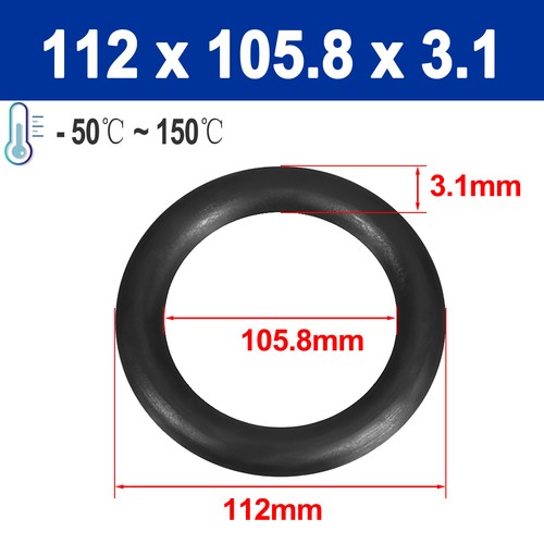 Metric O Ring Rubber Sizes 10mm to 495mm EPDM O-Rings Seal Oring Orings Black - Picture 106 of 179