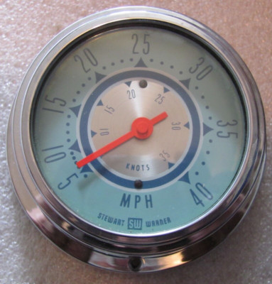 VINTAGE MARINE SW STEWART WARNER SPEEDOMETER SPEEDO GAUGE INBOARD OUTBOARD NOS