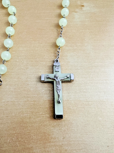 Collana Rosario Cattolico Crocifisso Rosario Fatto a mano SPEDIZIONE VELOCE - Foto 2 di 4