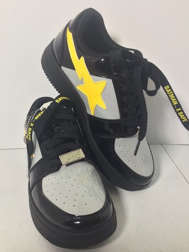 SUPER RARE - A Bathing Ape DC Comics x Bapesta Low M1 ‘Batman’ Size 6 - Picture 4 of 14