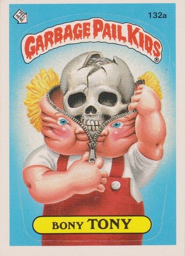 1986 Garbage Pail Kids Bony Tony #132a - Series 4 - Picture 3 of 4