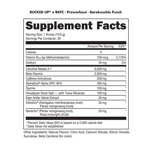 BUCKED UP PRE-WORKOUT Pump Focus Energy Endurance Strength Growth 30 Servings - Picture 41 of 70