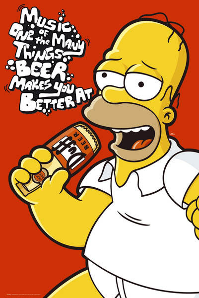 Simpsons Homer Music Poster 112 61 x 91.5cm | eBay