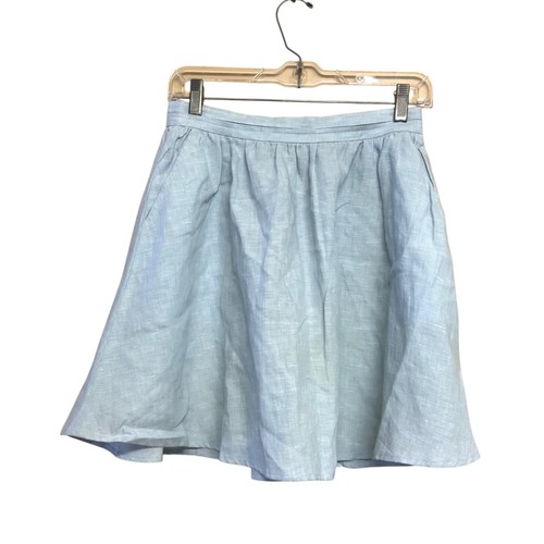 Joie Kaylea Blue Linen Size Small Fit and Flare Skater Skirt Spring Summer EUC - Picture 3 of 8