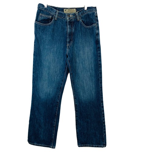 American Eagle Button Fly Jeans Herren 32x30 blau 100% Baumwolle gerade Western - Bild 1 von 12