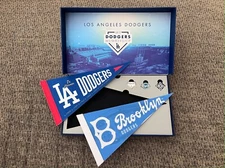Los Angeles Dodgers Pennant Flags and Pins Set