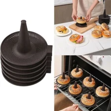 6Pcs Doughnut Bread Baking Mold Bagel Pans Set Silicone Donut Mold Pastry Molds
