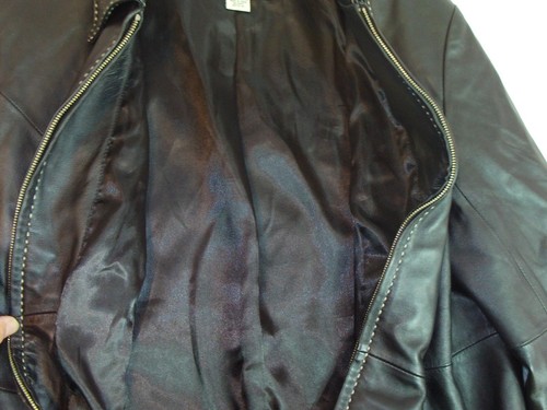 Modern Essentials Women's Leather Jacket Size 16/18W Black Full Zip Pockets - Picture 6 of 13