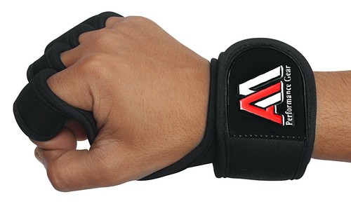 GUANTES DE CUERO LEVANTAMIENTO DE PESAS GIMNASIO FITNESS CROSSFIT ENTRENAMIENTO CULTURISMO ENTRENAMIENTO - Imagen 11 de 11