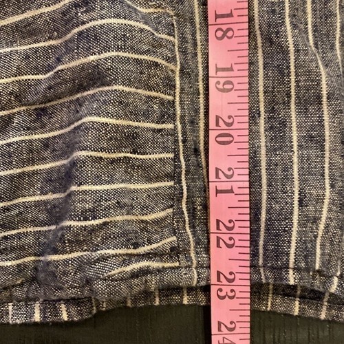 Flax by Jeanne Engelhart Striped Zip Up Linen Jacket - Picture 9 of 9