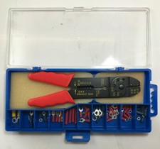 50 Piece Insulated Wire Terminal Assortment & 22-10 AWG Crimp Cut Stripping Tool