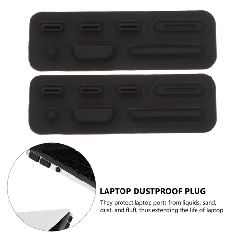 3 Set Dust Plug Protections for Computer Cover Laptop Port Plugs - Photo 3 sur 12