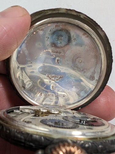 G.W. RUSSELL PHILADELPHIA 935 Sterling Silver Pocket Watch WORKS - Picture 8 of 10