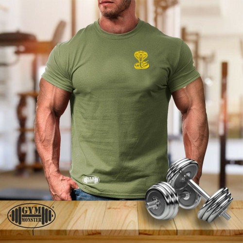 King Cobra T Shirt Pocket Gym Clothing Bodybuilding Training Workout MMA Men Top - Picture 9 of 10