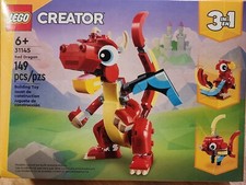 LEGO Creator 3 in 1 ~ Red Dragon Toy ~ No. 31145 ~ Free Shipping!