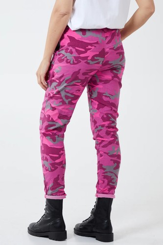 Women Stretch Camouflage Army Magic Trousers Ladies Italian Comfy Joggers Pants - Picture 92 of 119