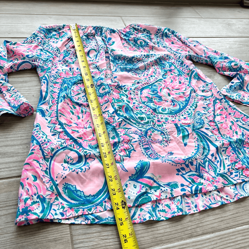 Lilly Pulitzer Damen mehrfarbig Viskose Blumen Volantärmel Top Größe XXS - Bild 7 von 8