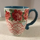 PIONEER WOMAN FLORAL STONEWARE 24 OZ.  COFFEE MUG