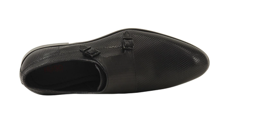 Hugo Boss Men's Dressapp Embossed Leather Loafers Black Shoes Size 10 - Picture 5 of 5