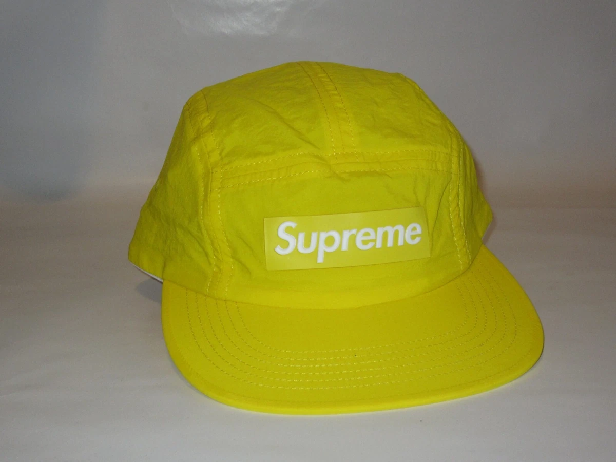 SUPREME New York Raised Logo Patch Camp Cap YELLOW Hat Small