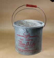 Vintage Frabill's Minn-O-Life #480 Metal Bait Pail Minnow Bucket- USA