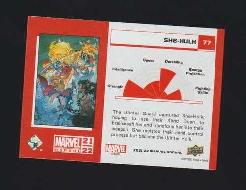 2021-22 SHE-HULK UPPER DECK MARVEL ANNUAL #77 SILVER SPARKLE!! - Picture 2 of 2