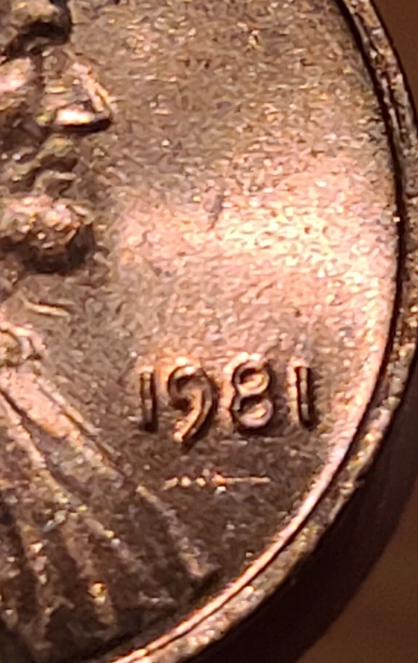 1981 Lincoln Head Memorial penny Obverse Die Crack Proof Like No Mint - Image 3 of 3