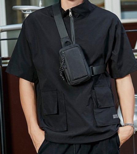 Bolso de hombro Oxford para hombre Bolso de pecho Bandolera Pequeño Bolso de viaje para teléfono - Imagen 2 de 21