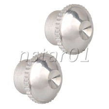 Piccolo Head Crown Screw End Cap Musical Instrument Parts Set of 2 Silver