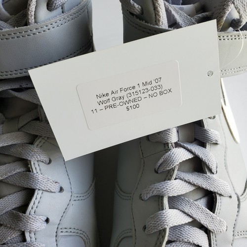 Nike Air Force 1 Mid '07 Shoe Size 11 Wolf Grey 315123-033 - Picture 11 of 11