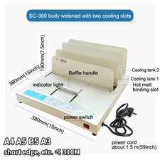 95MM Electric Hot Melt 900 Sheets Glue Book Binding Machine A4 A5 B5 A3 Binder