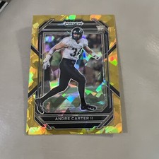 2023 Panini Prizm Draft Picks Gold Cracked Ice Prizm Andre Carter II RC - UCF