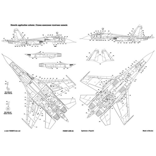 Calcomanías FOXBOT 48-037 escala 1:48 Sukhoi Su-27 con nombre, fuerzas aéreas ucranianas - Imagen 4 de 24
