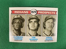 1979 Topps #705 Alfredo Griffin Tim Norrid Dave Oliver RC Rookie Indians