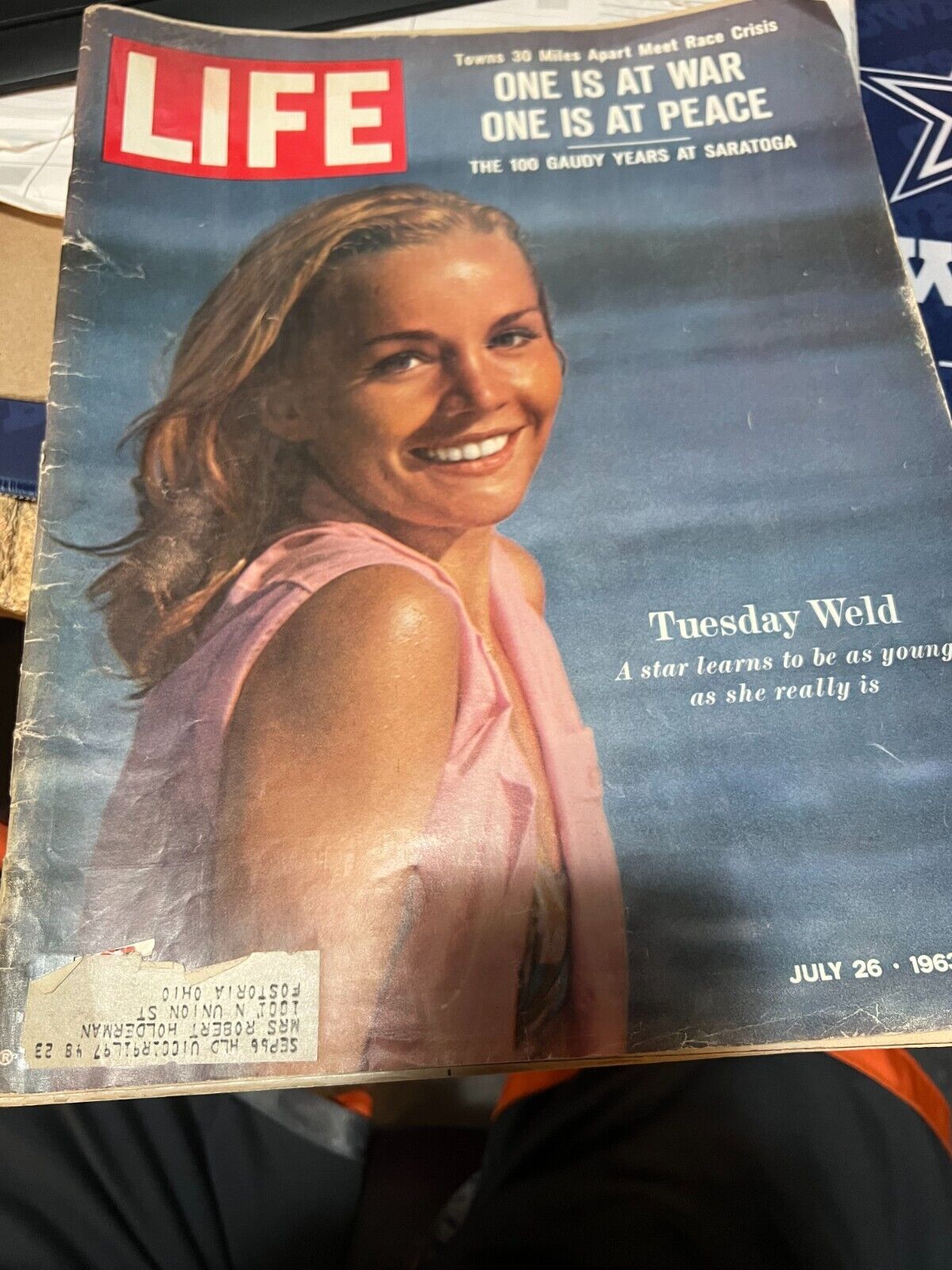 JULY 26, 1963 ISSUE LIFE MAGAZINE TUESDAY WELD ON COVER