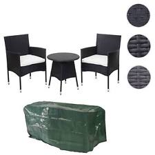 Kissen creme B-Ware Poly-Rattan Balkonset MCW-G27 Sitzgarnitur braun